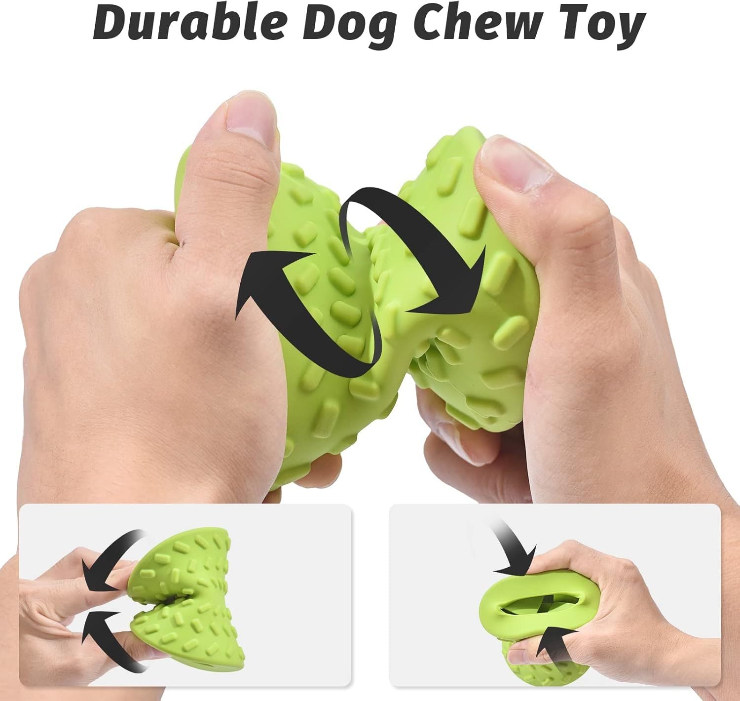 HKM-825107 Durable Non-Toxic Treat Dispensing Dog Toy Bone for Aggressive Chewers - Suitable for All Sizes