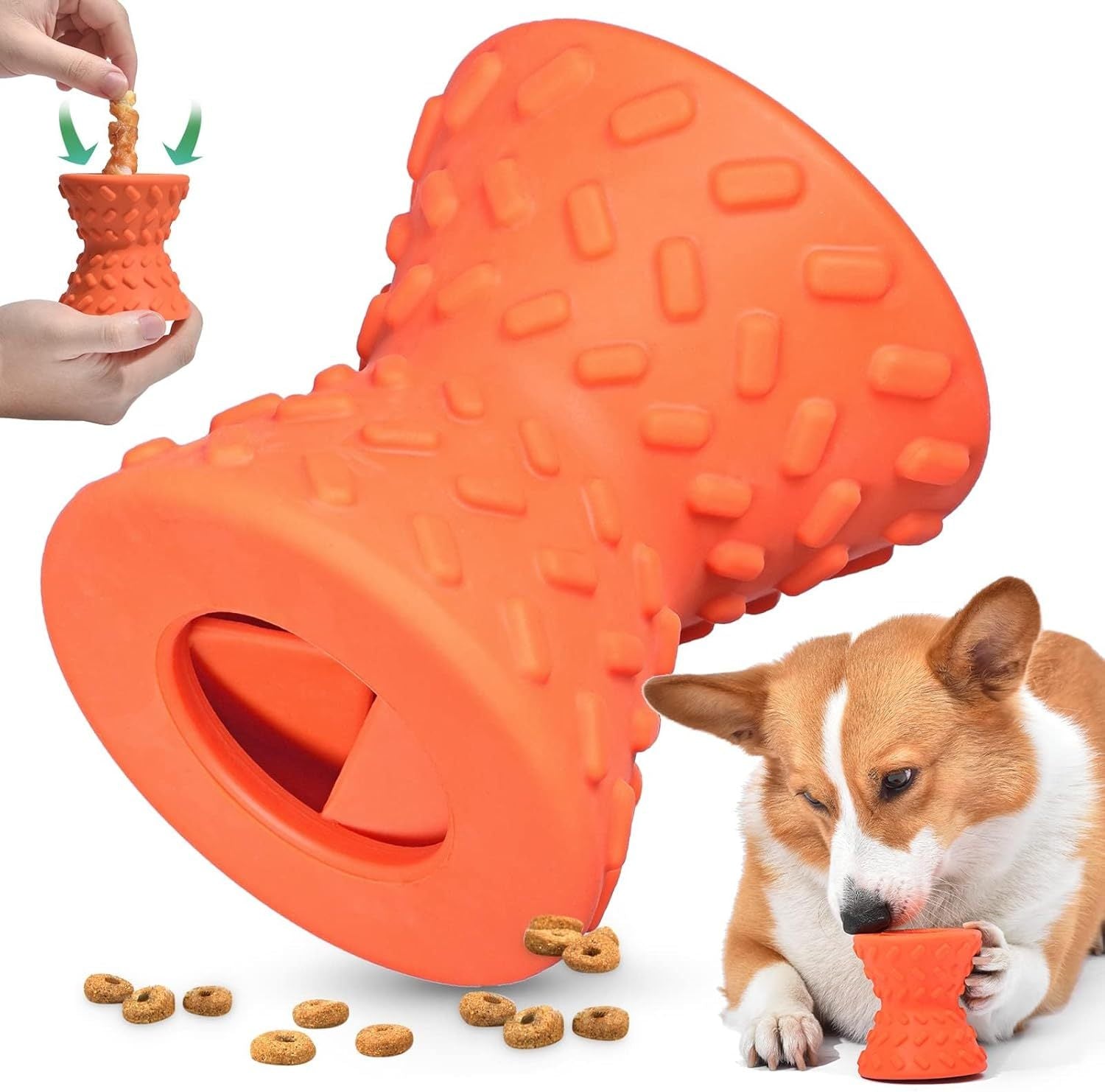 HKM-825107 Durable Non-Toxic Treat Dispensing Dog Toy Bone for Aggressive Chewers - Suitable for All Sizes
