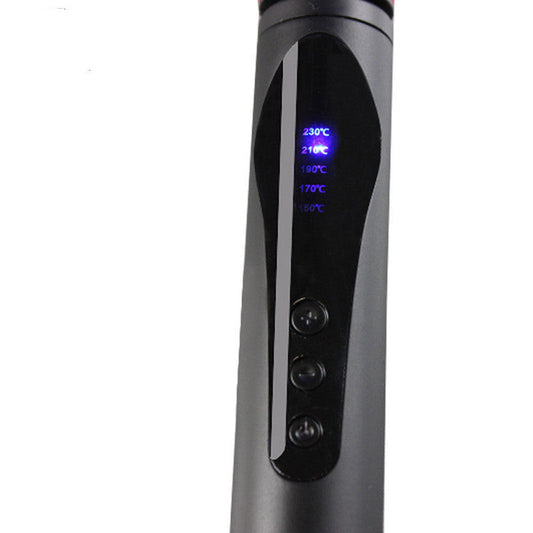 HKM-514003 360-Degree Rotating Electric Curling Iron with 5 Temperature Settings and Ceramic Coating