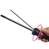 HKM-514003 360-Degree Rotating Electric Curling Iron with 5 Temperature Settings and Ceramic Coating