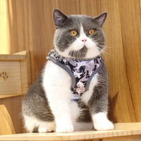 HKM-155603 Reflective and Breathable Harness for Cats and Dogs with Leash - Available in Multiple Sizes
