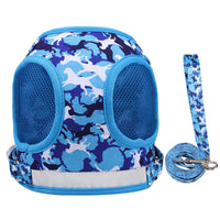 HKM-155603 Reflective and Breathable Harness for Cats and Dogs with Leash - Available in Multiple Sizes