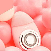 HKM-684371 Deep Cleansing Facial Brush with Heating & Red Light Therapy, 7 Modes, Waterproof Silicone Design
