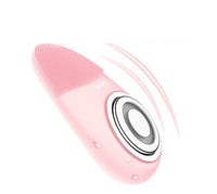 HKM-684371 Deep Cleansing Facial Brush with Heating & Red Light Therapy, 7 Modes, Waterproof Silicone Design