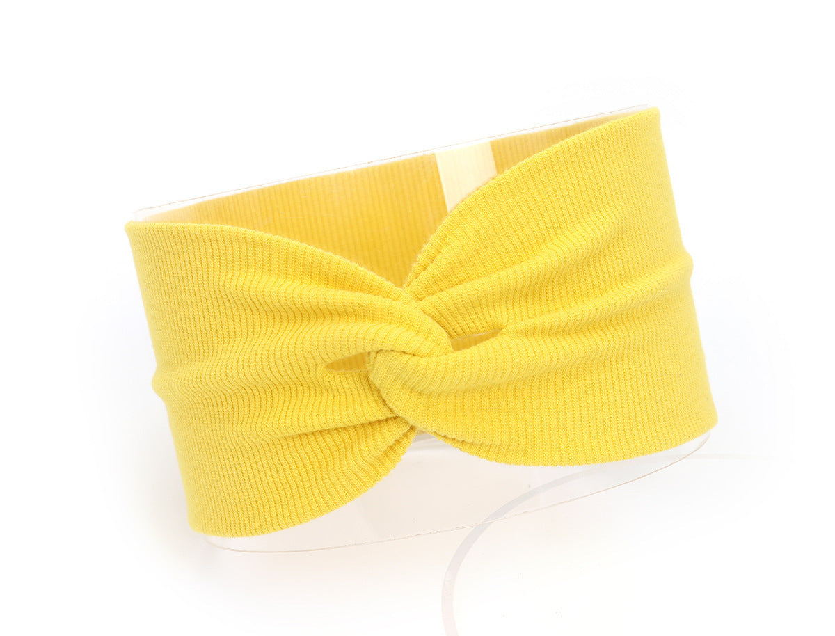 HKM-951955 Children's Cotton Knitted Elastic Headband for Everyday Wear