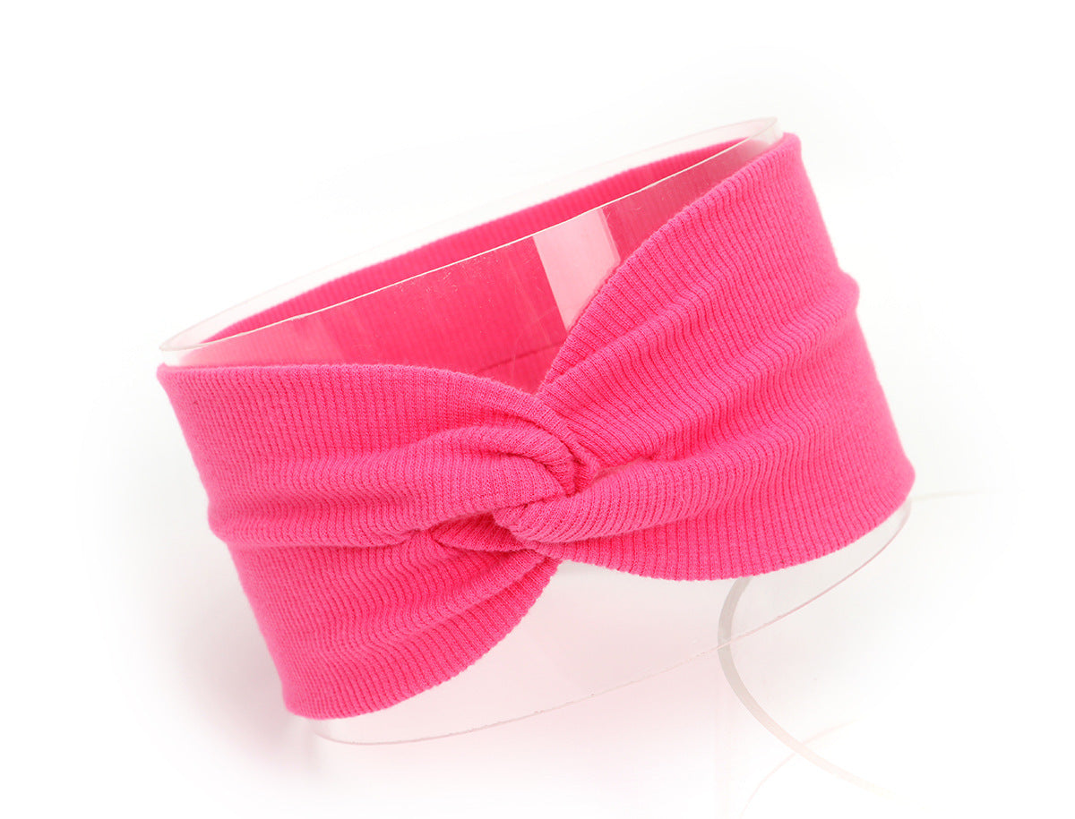 HKM-951955 Children's Cotton Knitted Elastic Headband for Everyday Wear
