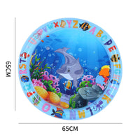 HKM-758419 Water Sensory Play Mat for Cats and Dogs - Interactive Cooling Exercise Toy with Floating Fish for Indoor and Outdoor Fun