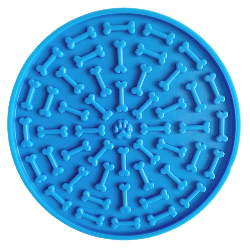 HKM-180755 Suction Cup Silicone Licking Mat for Dogs - Slow Feeding Plate in Various Colors