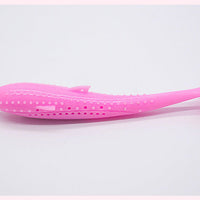 HKM-708243 Silicone Catnip Fish Toy for Cats - Durable Teeth Cleaning & Molar Design in Blue, Pink, White, Yellow