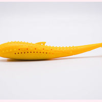 HKM-708243 Silicone Catnip Fish Toy for Cats - Durable Teeth Cleaning & Molar Design in Blue, Pink, White, Yellow