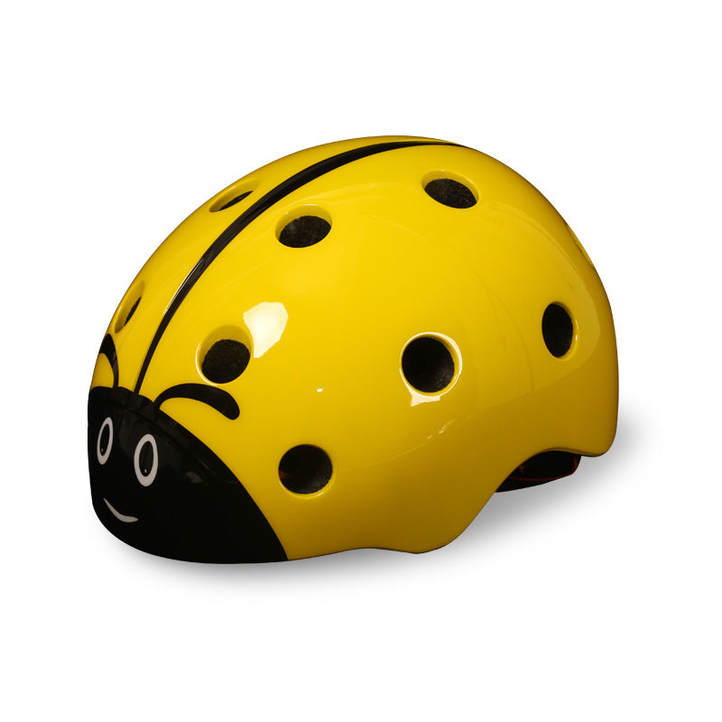 KTX-690579 Adjustable Kids' Ladybug Bicycle Safety Helmet for Fun and Secure Rides