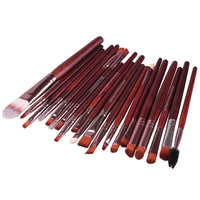 HKM-673491 20-Piece Eye Makeup Brush Set with Wooden Handles and Corrugated Silk Nylon Hair