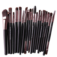 HKM-673491 20-Piece Eye Makeup Brush Set with Wooden Handles and Corrugated Silk Nylon Hair