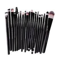 HKM-673491 20-Piece Eye Makeup Brush Set with Wooden Handles and Corrugated Silk Nylon Hair