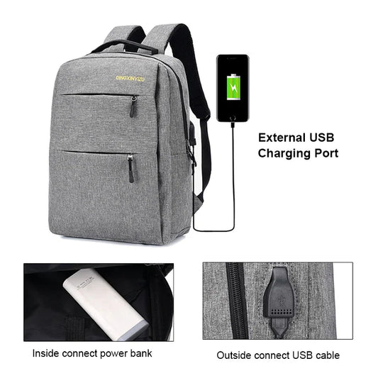 KTX-050899 15.6 Inch USB Charging Laptop Backpack with Fashionable Design and Multiple Compartments