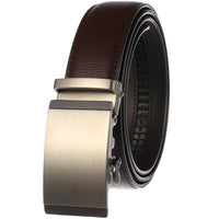 HKM-529555 Two-layer Cowhide Leather Men's Automatic Buckle Belt - Stylish and Durable Design