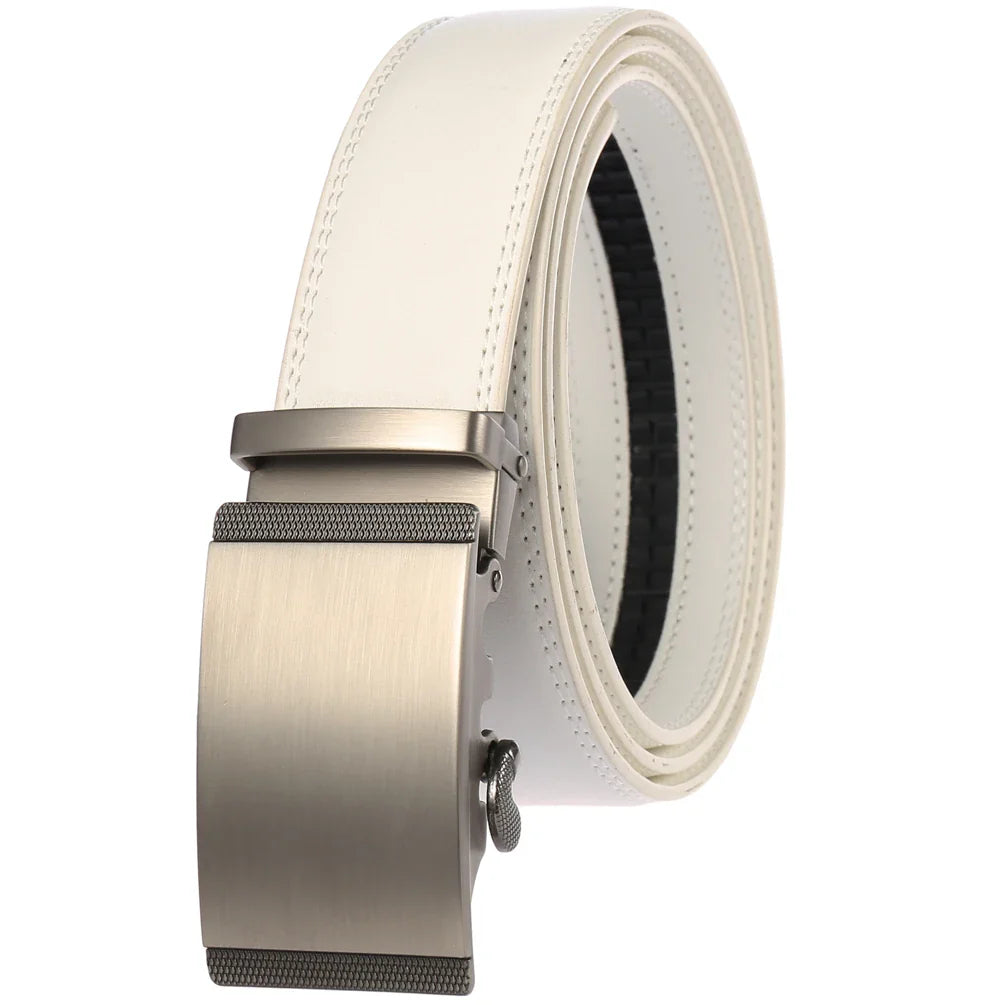HKM-529555 Two-layer Cowhide Leather Men's Automatic Buckle Belt - Stylish and Durable Design
