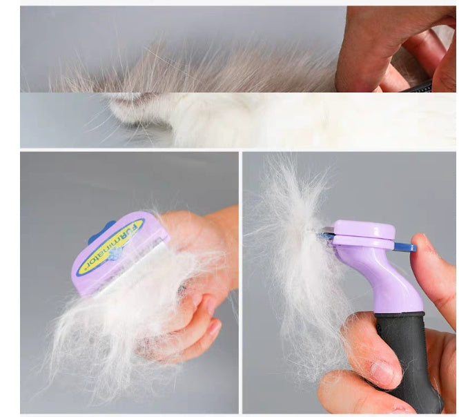 HKM-230227 Pet Cat Combing Brush for Easy Grooming and Floating Hair Removal