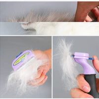 HKM-230227 Pet Cat Combing Brush for Easy Grooming and Floating Hair Removal