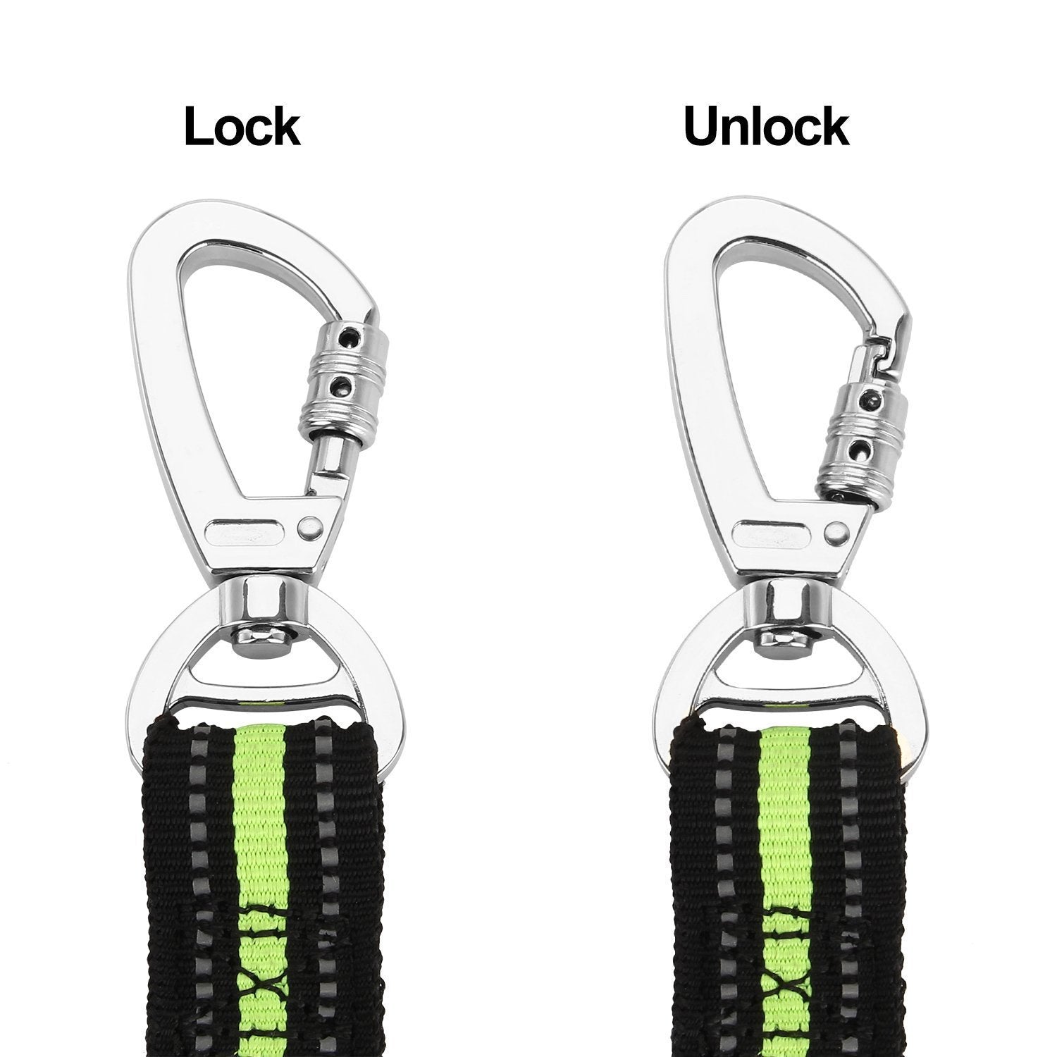 HKM-660627 Adjustable Reflective Nylon Pet Leash for Two Dogs - 50-140cm Main Traction, 60cm Spring Traction