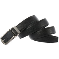 HKM-709203 Automatic Ratchet Leather Belt with Solid Buckle - 30mm Wide, Model LY33-32321-5