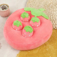 HKM-001299 Interactive Plush Strawberry Snuffle Mat for Dogs, Bunnies, and Guinea Pigs - Engage and Entertain