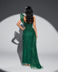 HKM-383507 Elegant Green Evening Dress for Women - Model EZ25115