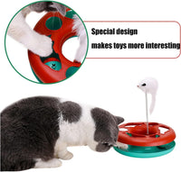 HKM-673299 Interactive Cat Toy Tower with Teaser Mouse and Exercise Balls for Indoor Cats