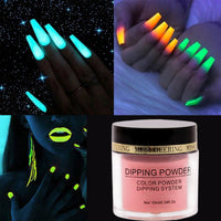 HKM-122451 Luminous Acrylic Nail Powder - 10ml, Various Infiltrating Color Options DPY-01 to DPY-10, Two-in-One Primer Seal Layer