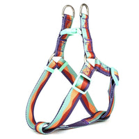 HKM-659475 Adjustable Nylon Dog Collar and Leash Set with Chest Harness for Small to Large Dogs - Versatile in Pink, Blue, Yellow, and Green