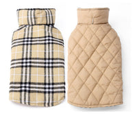 HKM-254931 Waterproof Tartan Dog Jacket Coat for Outdoor Activities - Multiple Sizes Available
