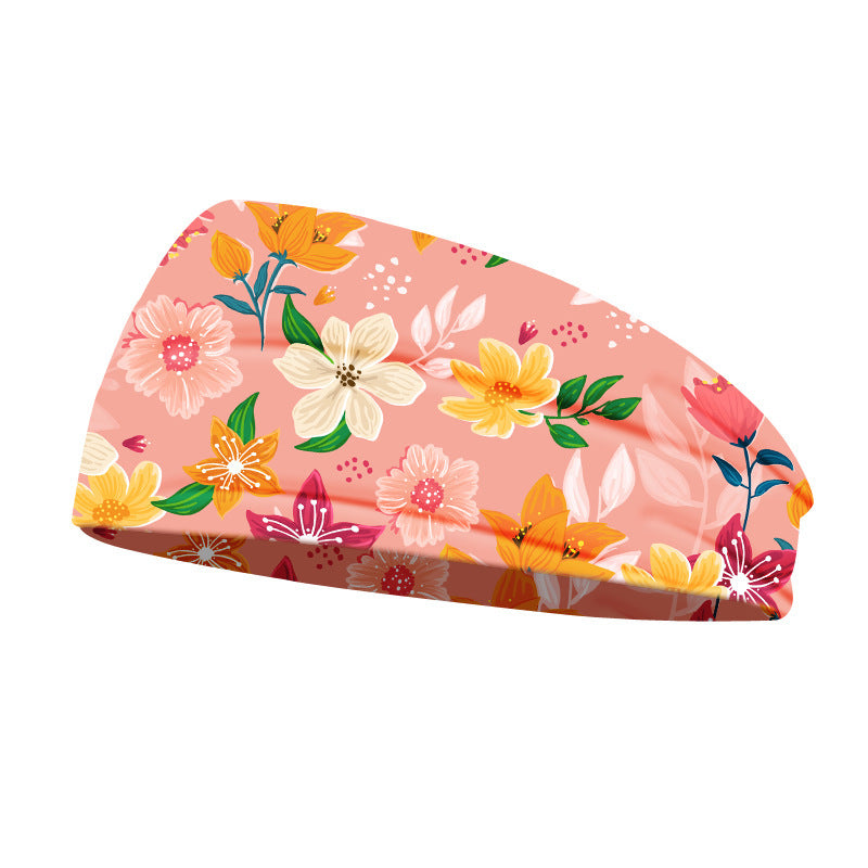 HKM-767699 Breathable Wide Brim Yoga Headband for Women - Soft Polyester Fiber Hairband