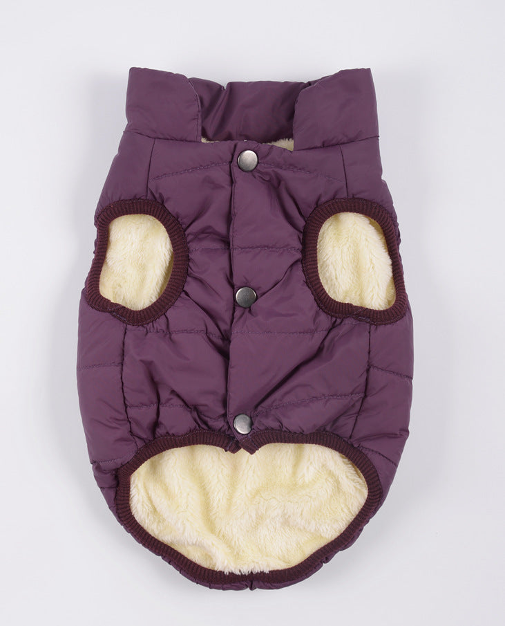 HKM-111827 Warm and Waterproof Outdoor Dog Clothing for Autumn and Winter, Polyester Material, Unisex