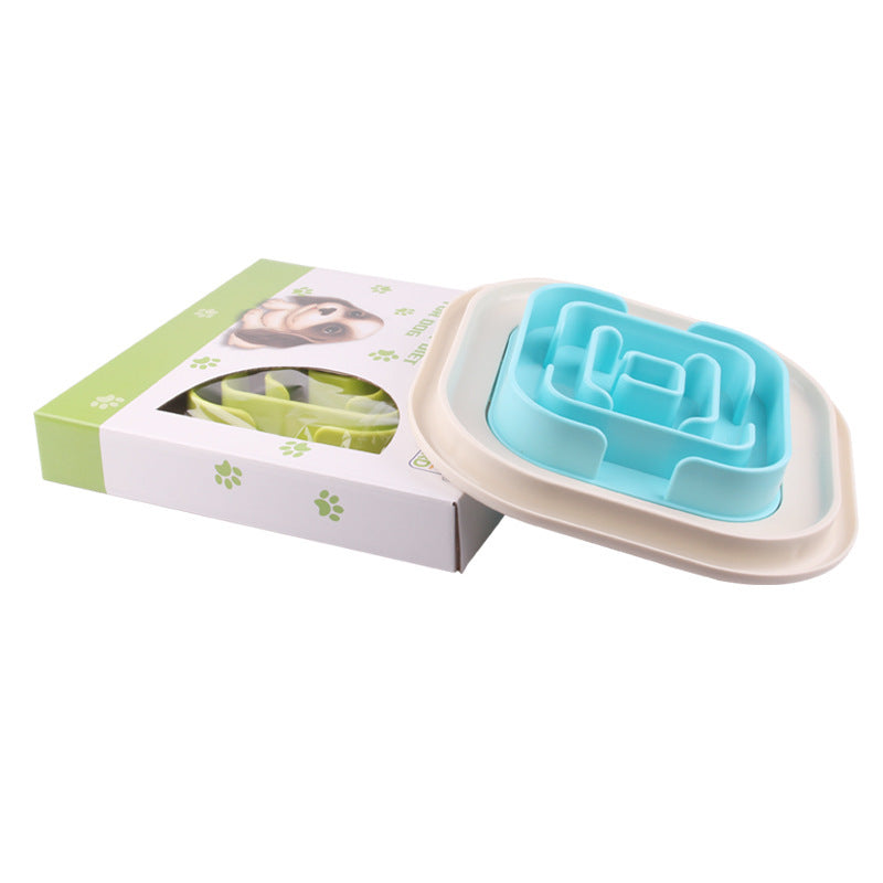 HKM-945619 Snail-Shaped Slow Feed Dog Bowl for Healthy Eating and Obesity Prevention