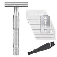 HKM-301523 Double-Sided Shaver with Alloy Handle & Replacement Blades - Multiple Color Options Available
