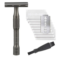 HKM-301523 Double-Sided Shaver with Alloy Handle & Replacement Blades - Multiple Color Options Available