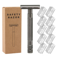 HKM-301523 Double-Sided Shaver with Alloy Handle & Replacement Blades - Multiple Color Options Available