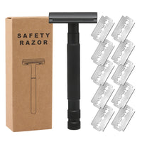 HKM-301523 Double-Sided Shaver with Alloy Handle & Replacement Blades - Multiple Color Options Available