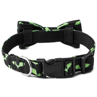 HKM-296403 Skull and Bat Design Durable Nylon Dog Leash and Collar Set