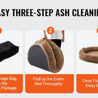 HKM-089043 Large Washable Faux Rabbit Fur Dog Bed for Humans - Cozy 72"x48"x10" Resting Space with Side Pockets and Non-Slip Base