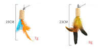 HKM-096147 Feather Replacement Head for Cat Toy - Multiple Color Options Available