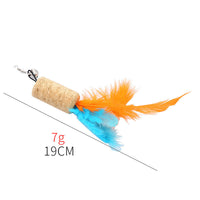 HKM-096147 Feather Replacement Head for Cat Toy - Multiple Color Options Available