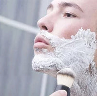 HKM-364755 Men's Non-Shedding Shaving Brush with Rubber Plastic Handle, 10CM Height