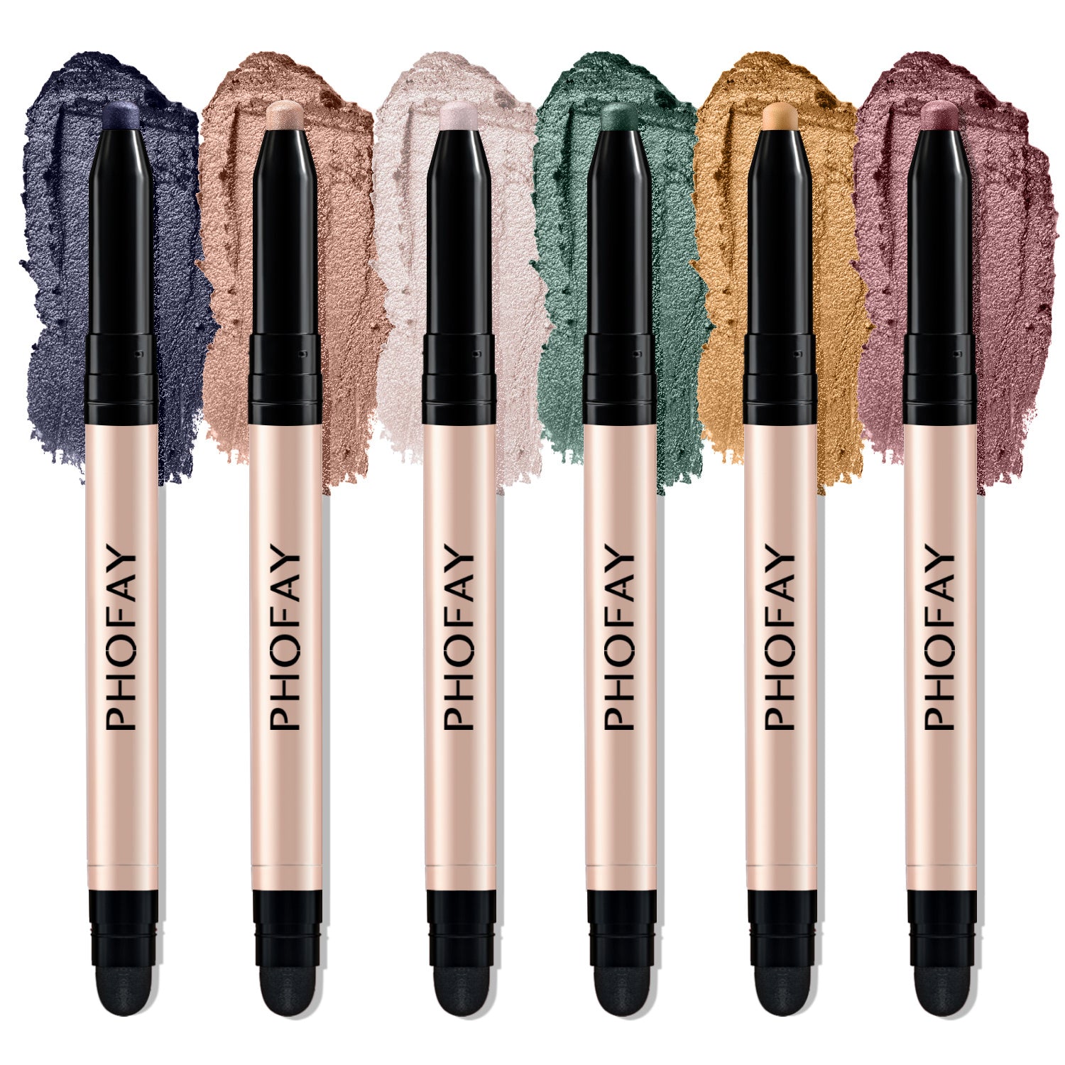 HKM-570579 PHOFAY Waterproof Eyeshadow Stick with Built-in Smudger for Easy Application
