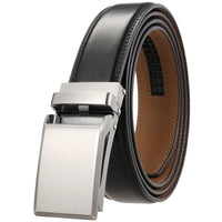 HKM-821011 Automatic Buckle Genuine Leather Belt for Men - Model LY33-1766-1