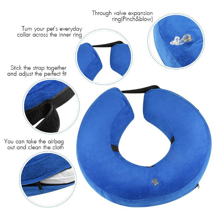 HKM-129107 Inflatable Pet Grooming Protective Cover for Dogs and Cats in Various Colors and Sizes