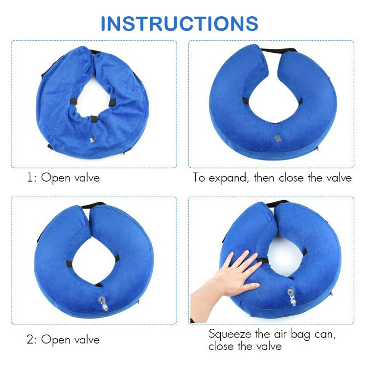 HKM-129107 Inflatable Pet Grooming Protective Cover for Dogs and Cats in Various Colors and Sizes