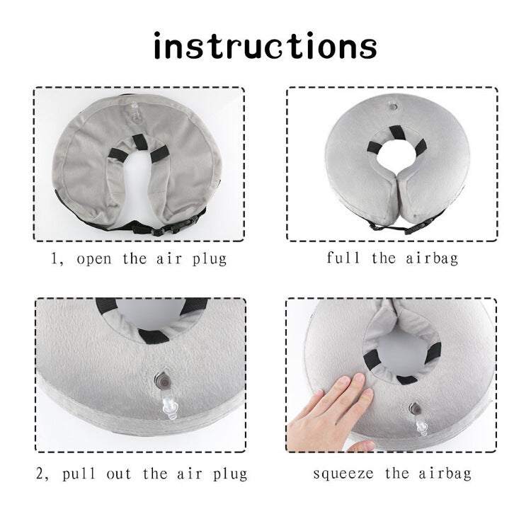 HKM-129107 Inflatable Pet Grooming Protective Cover for Dogs and Cats in Various Colors and Sizes