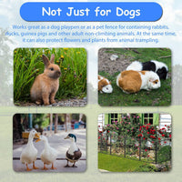 HKM-353811 Large Dog Playpen - Indoor and Outdoor Heavy Duty Metal Fence for Safe Pet Exercise and Rest
