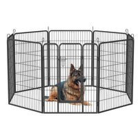 HKM-353811 Large Dog Playpen - Indoor and Outdoor Heavy Duty Metal Fence for Safe Pet Exercise and Rest